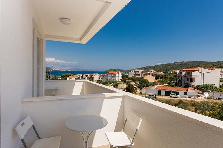 Balcony with a sea view