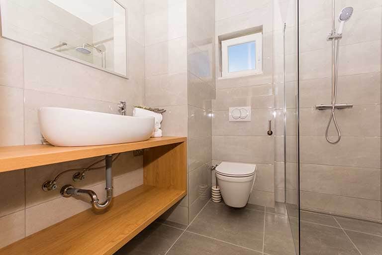 Modern bathroom at Villa Casablanca